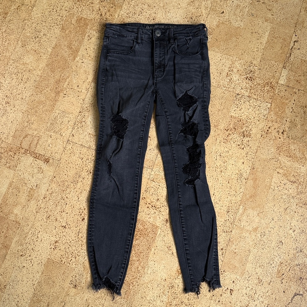 American Eagle Outfitters Dark Wash Jeans Black